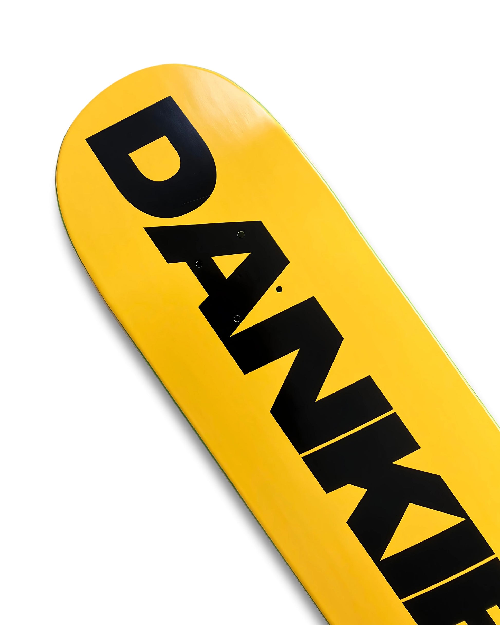 Dankies Logo Deck - Black Dankies Logo on Yellow Background - top