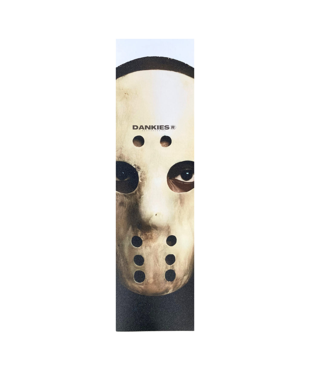 Dankies Outlaw Skateboard Grip Tape with   the graphic of a guy in a white mask